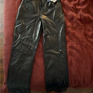 Abercrombie & Fitch Black Leather Pants